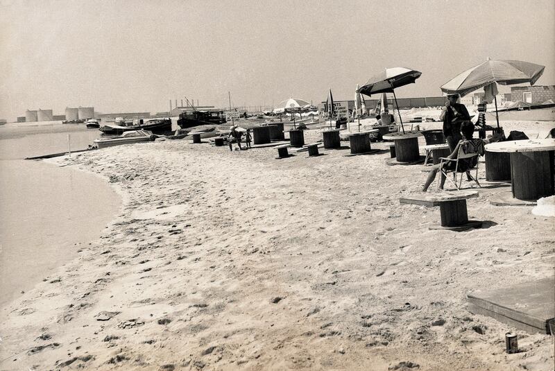 The Brittish Club - called The Club, seen here in the 1970s in the formerly Tourist Club area of Abu Dhabi, which was renamed to Al Zahiya in 2014. 
In the 1960's a small group of expatriates formed a social club, the foundation stone for The Club which is now the home of 4,500 expatriate members who enjoy more than 50 social, leisure, sporting and entertainment activities in the Mina Port area.

Image Courtesy ADCB