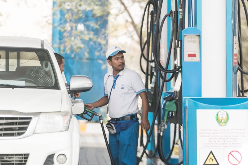 ABU DHABI, UNITED ARAB EMIRATES - APRIL 4, 2018. 

ADNOC Petrol station.

(Photo by Reem Mohammed/The National)

Reporter: John Dennehy
Section: NA