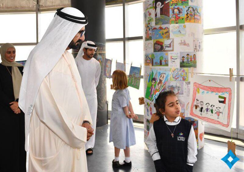 Sheikh Mohammed bin Rashid, Vice President and Ruler of Dubai, praised the progress of the UAE’s happiness and positivity programme during a meeting on Sunday. Courtesy Dubai Media Office