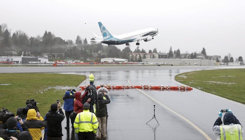 A Boeing 737 MAX takes off during a flight test in Renton, Washington last year. Customer American Airlines' 737 Max's will not have seat-back film and TV screens. Jason Redmond / Reuters