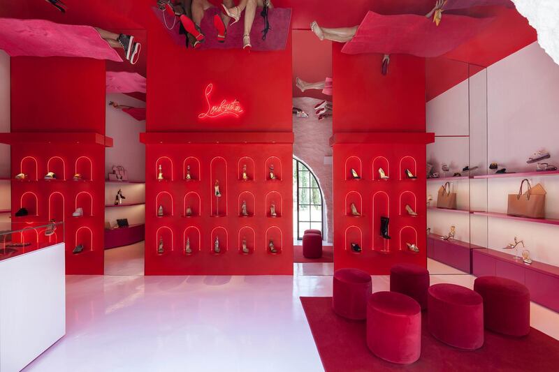 Christian Louboutin's pop-up store in Mykonos. Courtesy Christian Louboutin 