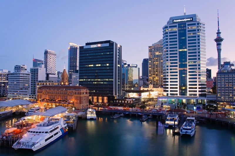 26 Feb 2011, Auckland, North Island, New Zealand --- Auckland skyline,North Island,New Zealand --- Image by © Richard Cummins/Corbis