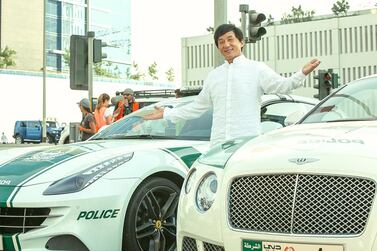 Jackie Chan shooting Kung Fu Yoga in Dubai. Courtesy Gulf Film