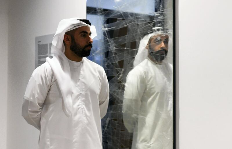 Abu Dhabi, United Arab Emirates - Zayed Temash and his work at the Cultural Foundation. Khushnum Bhandari for The National
