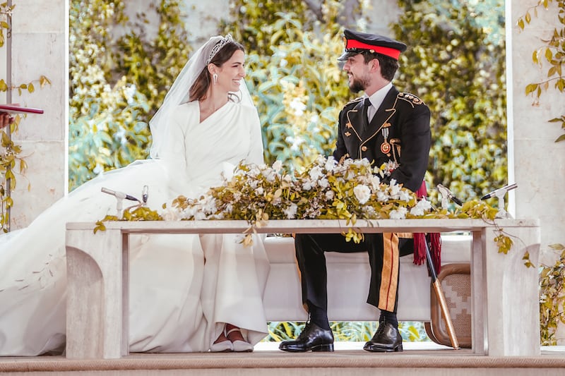 Jordan's Crown Prince Hussein bin Abdullah and Princess Rajwa got married on June 1. AP