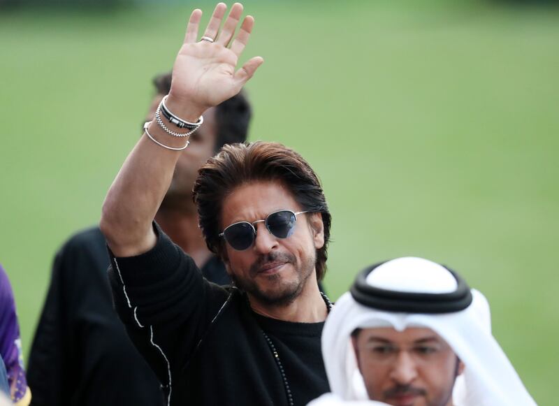 Actor Shah Rukh Khan during the opening ceremony of the DP World International League T20 at the Dubai International Stadium on Friday, January 13, 2023. Chris Whiteoak / The National