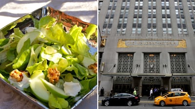 The Waldorf salad was named for the hotel where it was created, the Waldorf Astoria in New York. Getty Images, EPA