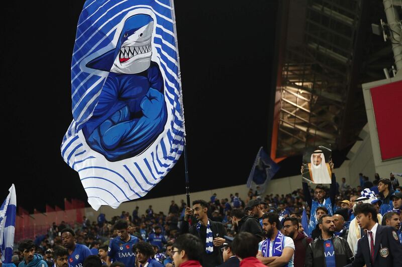 Supporters of the Saudi football team Al Hilal wait for the start of the second leg. AFP