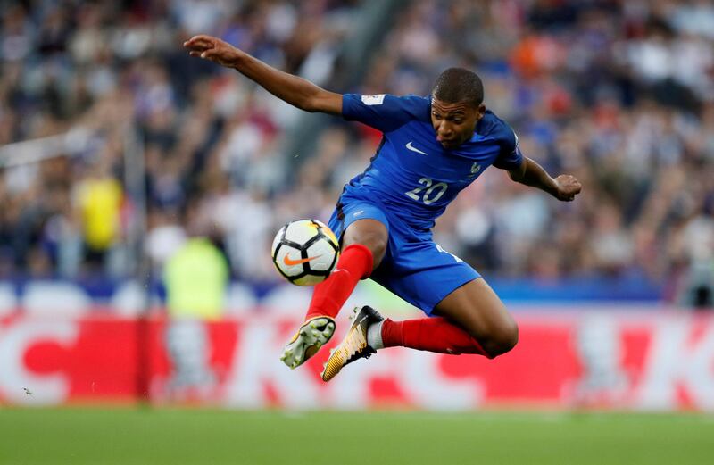 Soccer Football - 2018 World Cup Qualifications - Europe - France vs Netherlands - Saint-Denis, France - August 31, 2017   France's Kylian Mbappe in action   REUTERS/Gonzalo Fuentes     TPX IMAGES OF THE DAY