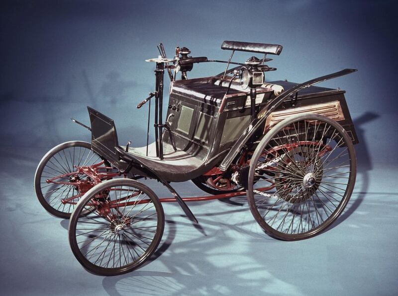 How times have changed from the first automobiles, such as the Benz Velo (1894). Courtesy Ann Ronan / Mercedes GMBH / Universal History Archive / Getty Images.