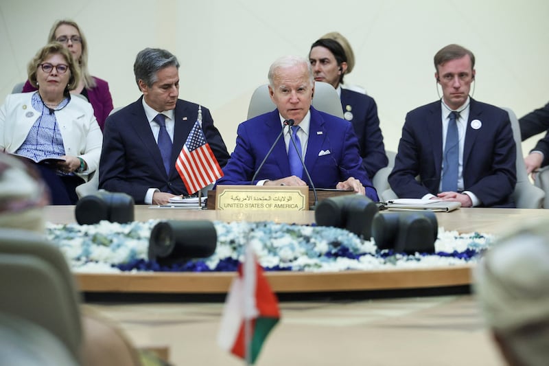 US President Joe Biden attends the GCC+3 summit in Jeddah, Saudi Arabia. Reuters