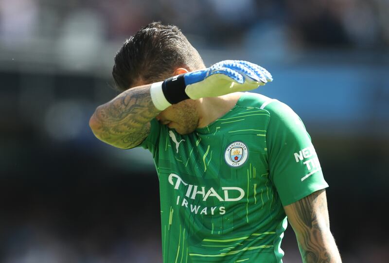 MANCHESTER CITY PLAYER RATINGS: Ederson – 6. Almost caught out when dallying on the ball but Smith Rowe’s block creeped just past the post. Only real defensive moment of note for the Brazilian who started the move for City's third goal. Getty