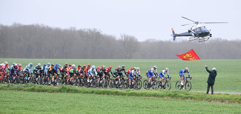 The peloton during Stage 3,  between Chalette-sur-Loing and La Chatre, of the Paris-Nice cycling race stage, on Tuesday, March 10. AFP