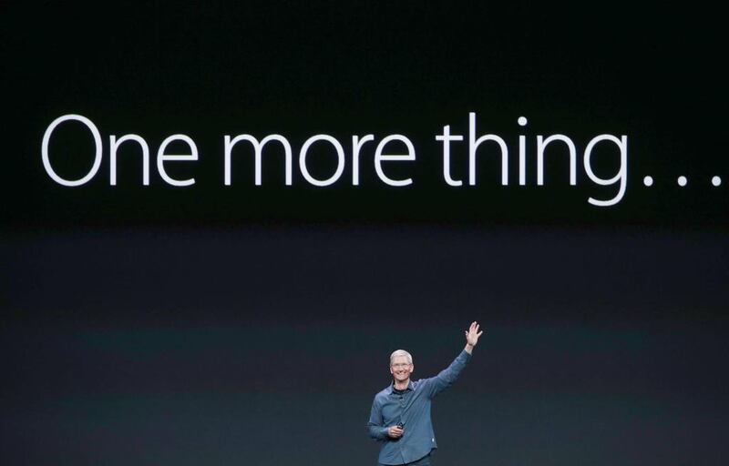 Apple CEO Tim Cook unveils the Apple Watch during an Apple special event. Justin Sullivan/ Getty Images/ AFP