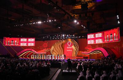 The draw for the 2022 Fifa World Cup in Qatar on April 1 in Doha. Photos: Getty Images