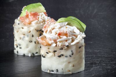 Alaskan crab gunkan at 99 Sushi Bar & Restaurant