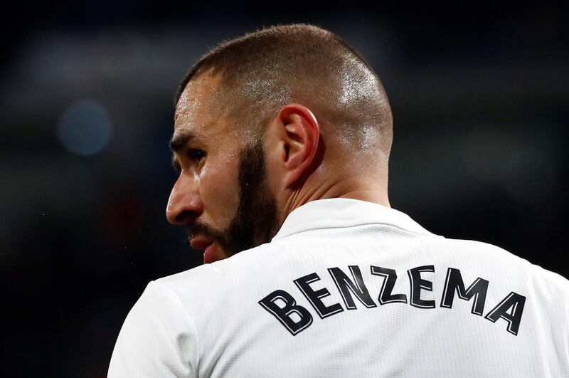 Real Madrid striker Karim Benzema in action. Reuters