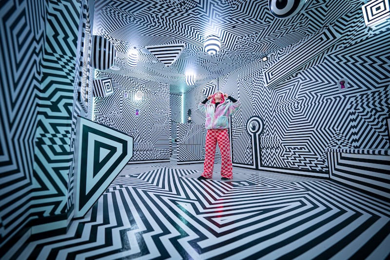 An immersive art installation, OUTERverse, at Wake the Tiger in Bristol. PA