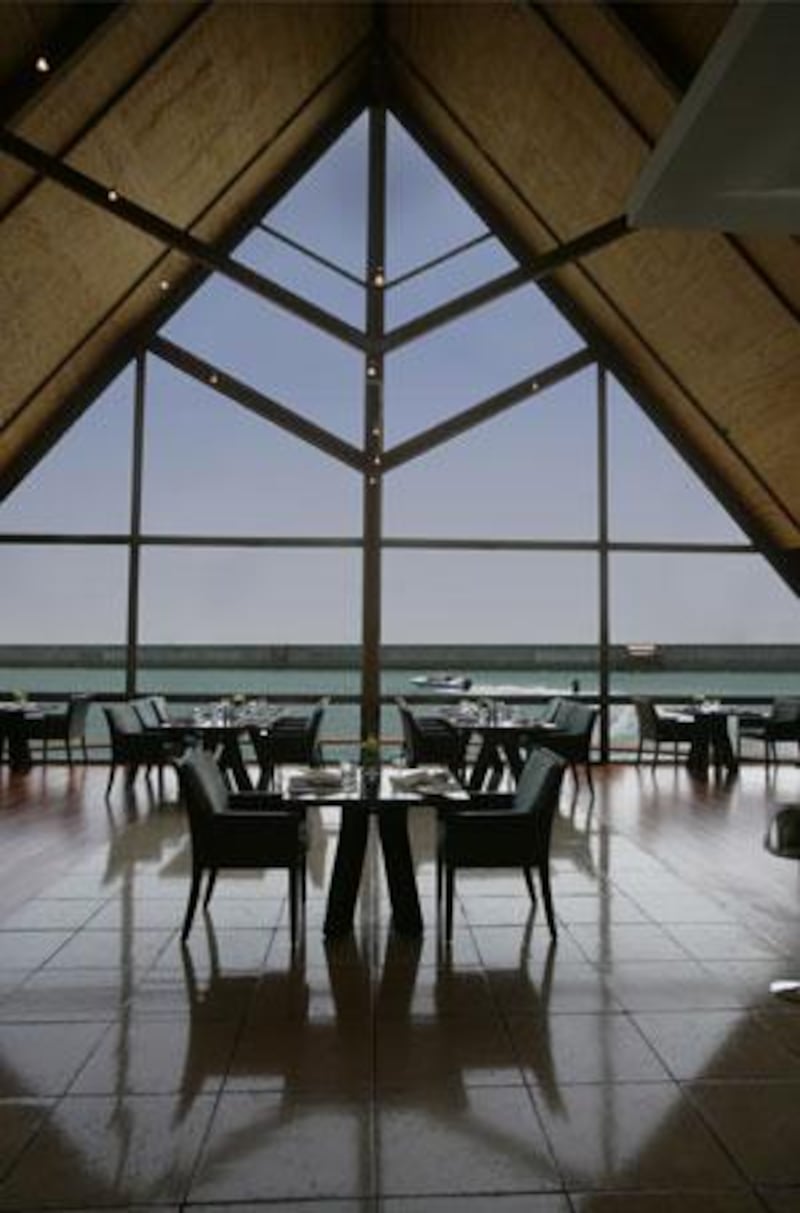 Finz restaurant at the Beach Rotana, Abu Dhabi.