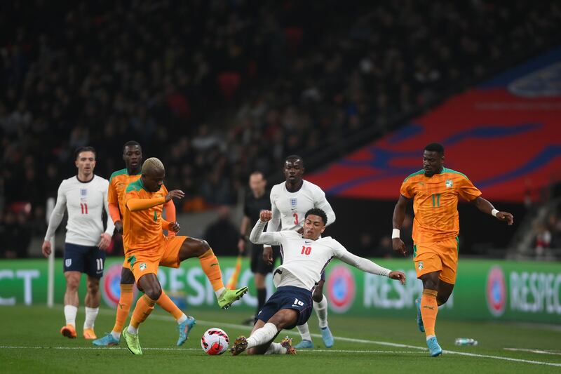 Jean Michael Seri: 4 - The Fulham midfielder consistently struggled to deal with threats behind his lines. He was booked for a poor challenge on Sterling and consistently gave the ball away, such as his simple back pass that went out for an England corner.

Getty