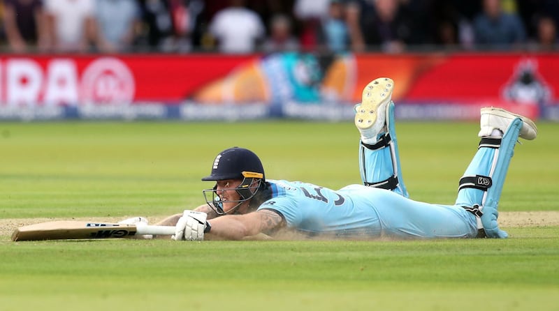 Ben Stokes made an unbeaten 84 and guided England to a thrilling super over win over New Zealand at the 2019 World Cup final in London. PA