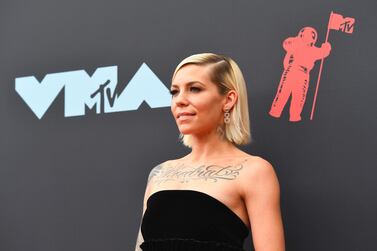 US singer and songwriter Skylar Grey has been exploring Abu Dhabi ahead of her performance supporting Eminem at his Yas Island gig tonight. (Photo by Johannes EISELE / AFP)