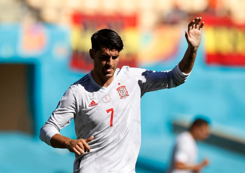 Alvaro Morata: 6 - Failed to score penalty and can feel cursed. Tried and had four efforts on target and three off, but with no luck, but Spain still scored five in 41 minutes, even if two of them were own goals. Reuters