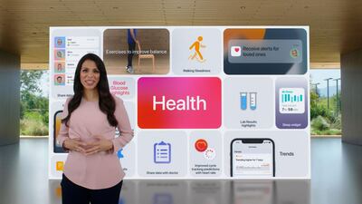 This handout image obtained June 7, 2021 courtesy of Apple Inc. shows Apple's vice president of Health Dr. Sumbul Desai talks about new Health features, as seen in this still image from the keynote video of Apple's Worldwide Developers Conference at Apple Park in Cupertino, California.  Apple kicked off its digital-only annual Worldwide Developer Conference on Monday where it unveiled the iOS 15, iPadOS 15, macOS 12 and watchOS 8.  - RESTRICTED TO EDITORIAL USE - MANDATORY CREDIT "AFP PHOTO /APPLE INC./HANDOUT " - NO MARKETING - NO ADVERTISING CAMPAIGNS - DISTRIBUTED AS A SERVICE TO CLIENTS
 / AFP / Apple Inc. / Apple Inc. / Handout / RESTRICTED TO EDITORIAL USE - MANDATORY CREDIT "AFP PHOTO /APPLE INC./HANDOUT " - NO MARKETING - NO ADVERTISING CAMPAIGNS - DISTRIBUTED AS A SERVICE TO CLIENTS
