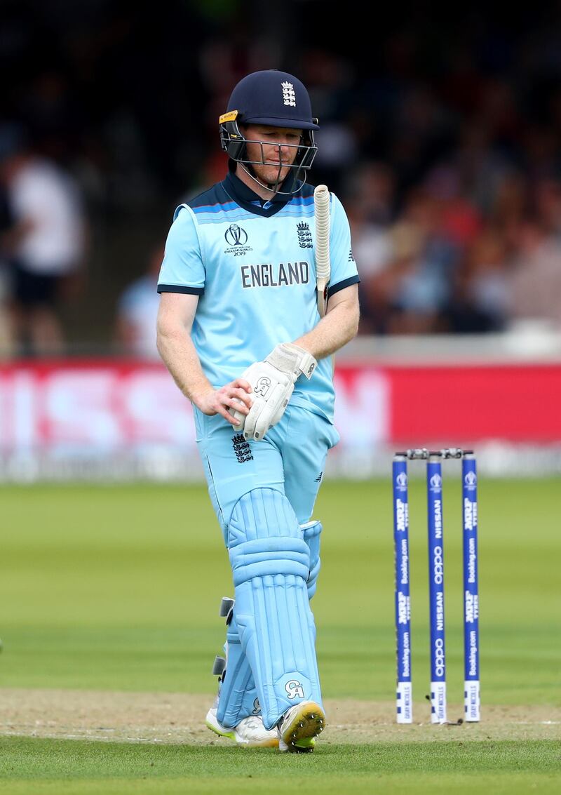 Eoin Morgan (3/10): Manfully led his team on the field to limit New Zealand's total to 241, but also had a poor outing with the bat. Getty Images