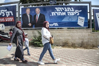 Arab voters could play a crucial role in Israeli Prime Minister Benjamin Netanyahu's bid for re-election. Heidi Levine for The National