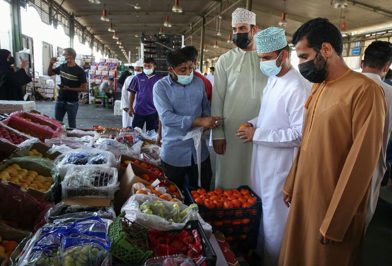 Omanis buy fresh food products at the Mawaleh market in the capital Muscat a day before the announcement of the fasting month of Ramadan. AFP