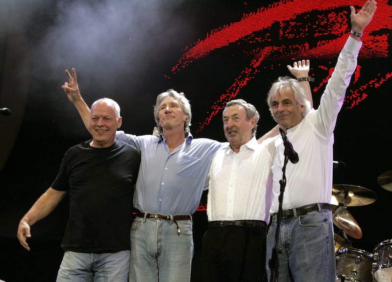 Members of Pink Floyd in 2005, from left to right; Dave Gilmour, Roger Waters, Nick Mason and Richard Wright. PA