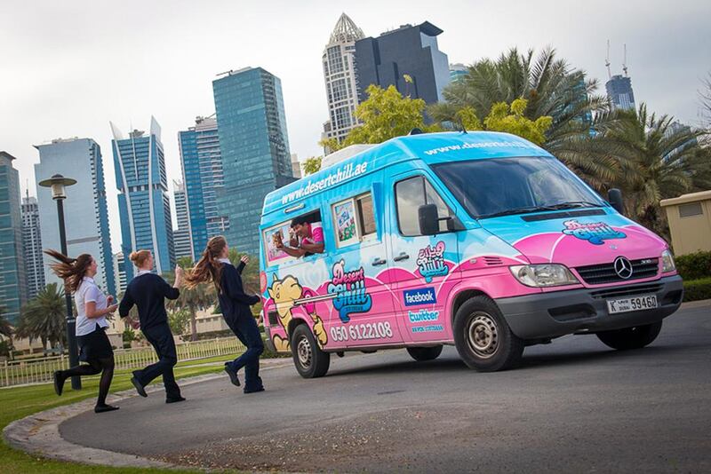 Desert Chill is the UAE’s first ice-cream truck. Courtesy Desert Chill