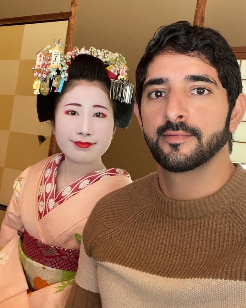 The prince met a traditional geisha