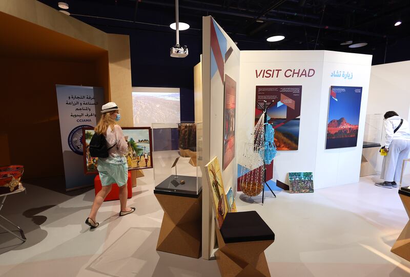 Visitors at the Chad pavilion. David Gray/Expo 2020 Dubai