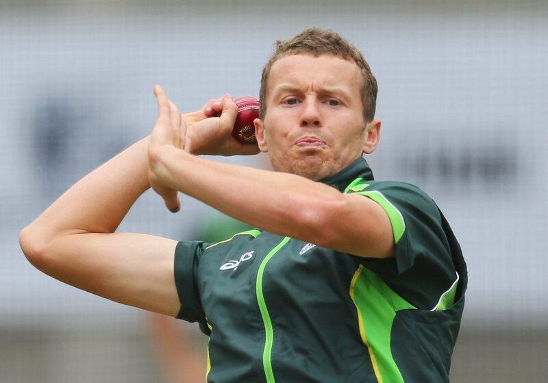 Peter Siddle trains on Monday at Melbourne Cricket Ground. Scott Barbour / Getty Images