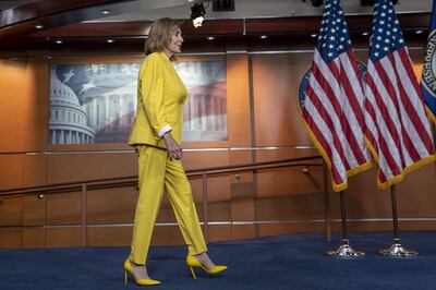 US Speaker of the House Nancy Pelosi at her weekly press conference at the US Capitol on July 21. Getty / AFP
