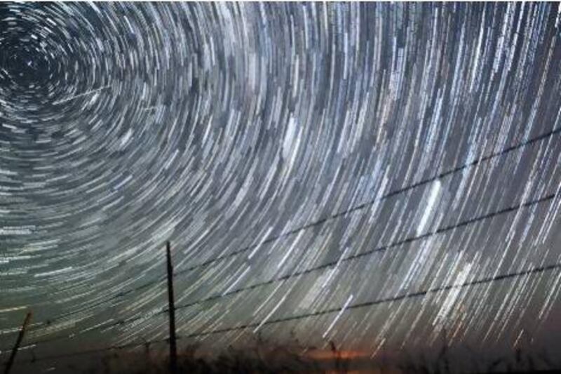 A time-lapse shot of the Perseid meteors taken near the city of Cheyenne, Wyoming, last week. Clouds made it difficult to get a shot in the UAE but other meteor showers this winter should offer better opportunities. AP Photo