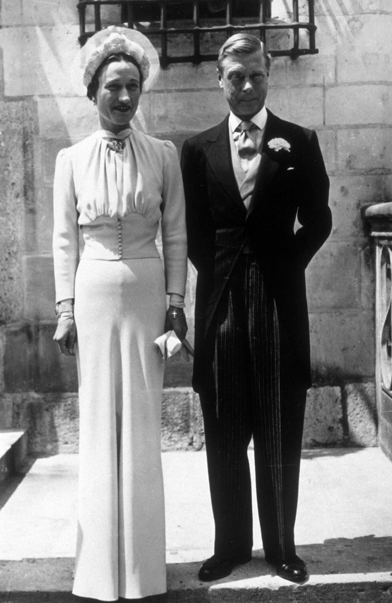 3rd June 1937:  A portrait of the Duke and Duchess of Windsor on their wedding day at the Chateau de Conde in France.  (Photo by Keystone/Getty Images)