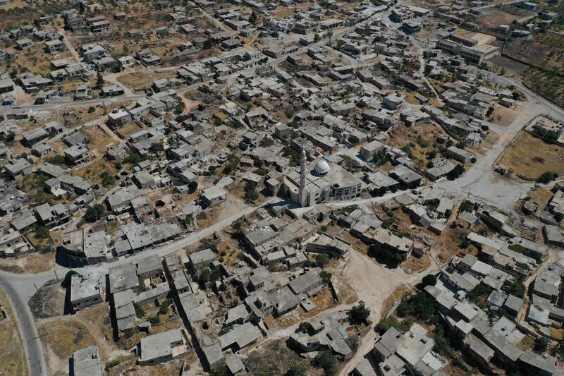 The deserted village of Kansafra in Jabal Al Zawiya region of Syria's northwestern province of Idlib. AFP