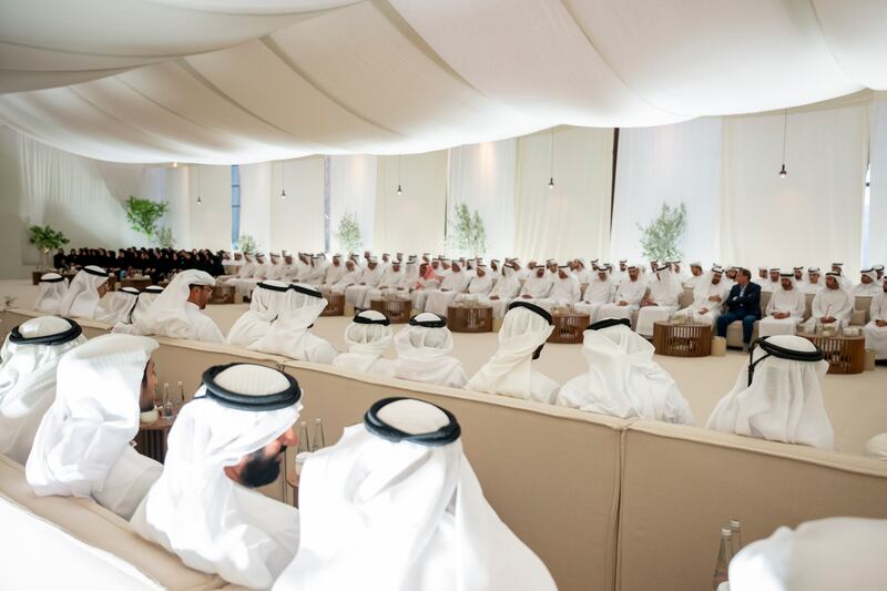 Dignitaries and guests at the reception at Al Bateen Palace