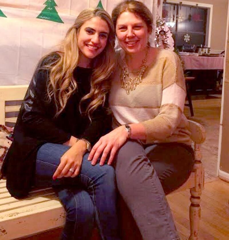 From left, Jumana Al Darwish with her sister-in-law Linda Al Darwish. Courtesy of Jumana Al Darwish