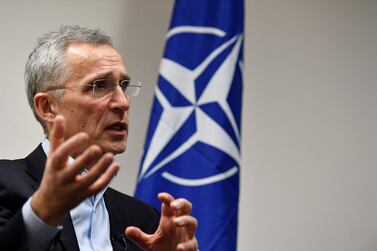 NATO Secretary General Jens Stoltenberg speaks during an interview with AFP at the College of Europe in Bruges. AFP