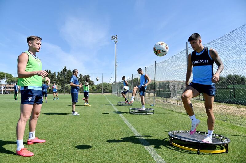 Lazio's Patrico Gil Gabaaron and Joaquin Correa. Getty