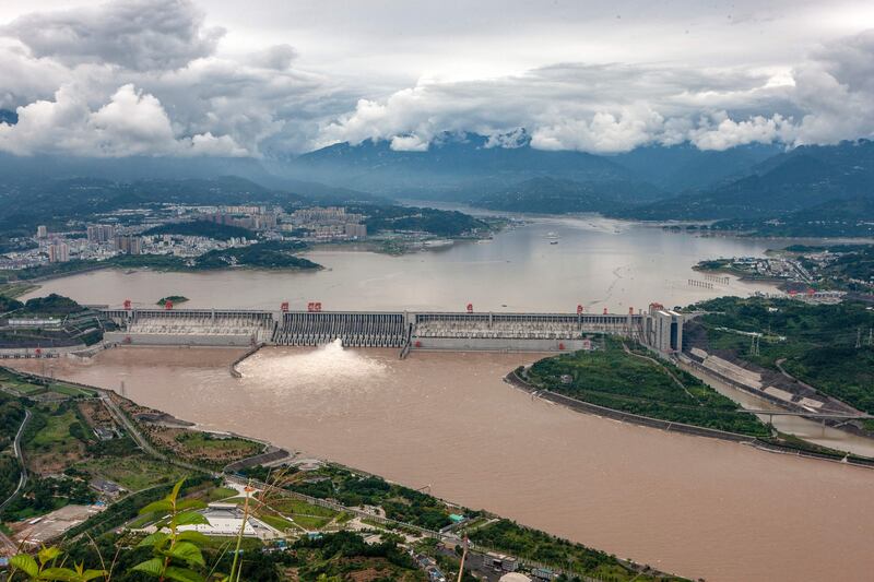 A hydropower project on the Yangtze river in central China's Hubei province. AFP