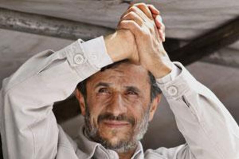 File photo of the Iranian president Mahmoud Ahmadinejad who appears to have been successful in his re-election bid.