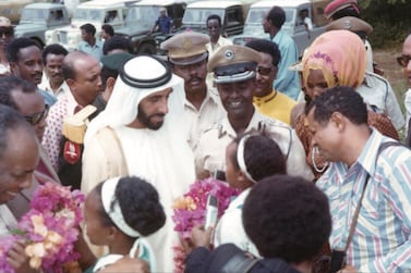Sheikh Zayed Bin Sultan Al Nahyan during his visit to Somalia in August 1976. Photo: National Archives