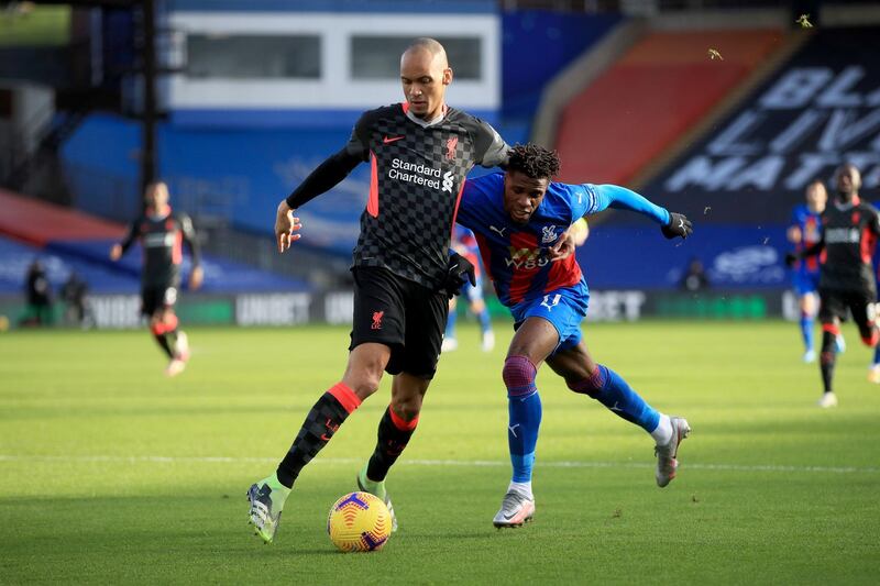 Fabinho - 7. Snuffed out danger whenever it appeared. The Brazilian set the tone in a successful early encounter with Zaha. Muscled off the ball by Ayew in a rare lapse. AFP