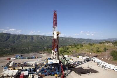 Taqa's drilling rig at the Atrush block near the Iraqi Kurdish region's capital of Erbil. Photo: Taqa