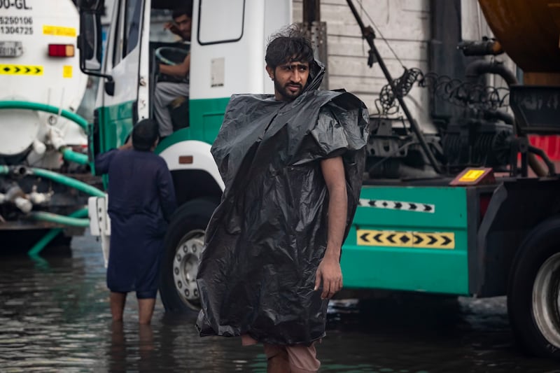 Clean-up efforts are under way in Dubai after heavy rain. Antonie Robertson/The National
